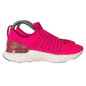 Nike React Phantom Run Flyknit 2 Shoes Women Size 8 Pink Prime Zebra Sneakers